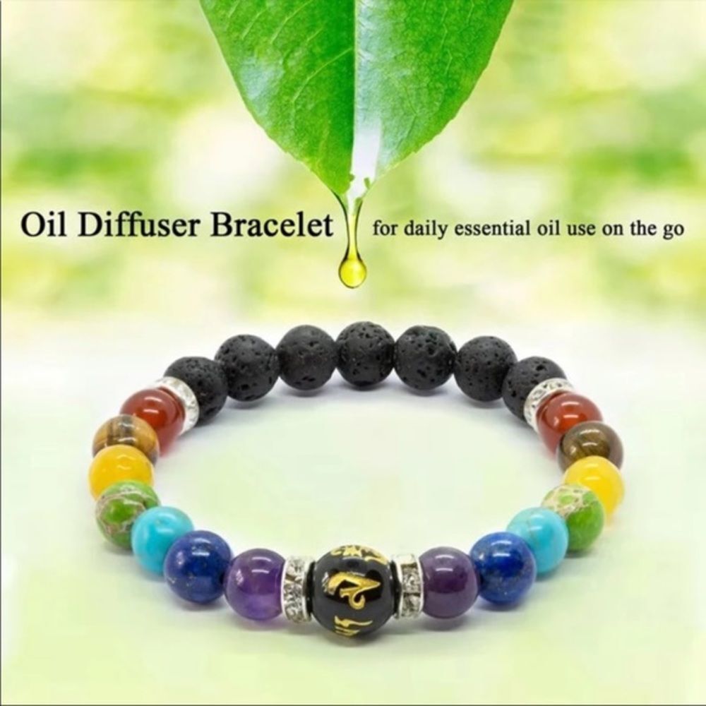 Chakra essential oil diffuser bracelet - Picture 3 of 8